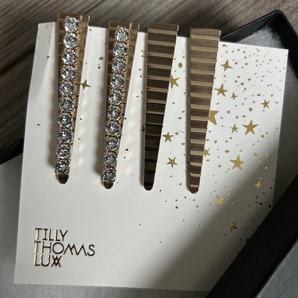 Crystal & Gold Hair Pin Set, New in Box, Bridal Accessories main image 6